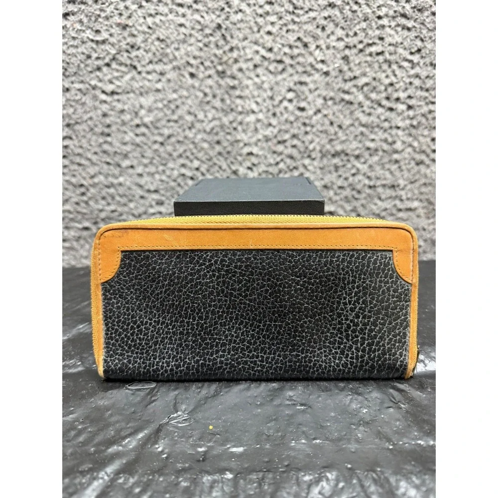 Vintage 70's 80's Christian Dior Pebbled Leather Zip-Around Continental Wallet